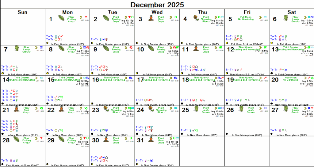 2025年12月アスペクト