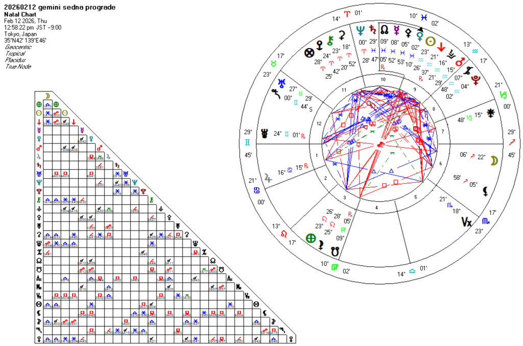 20260212双子座セドナ順行